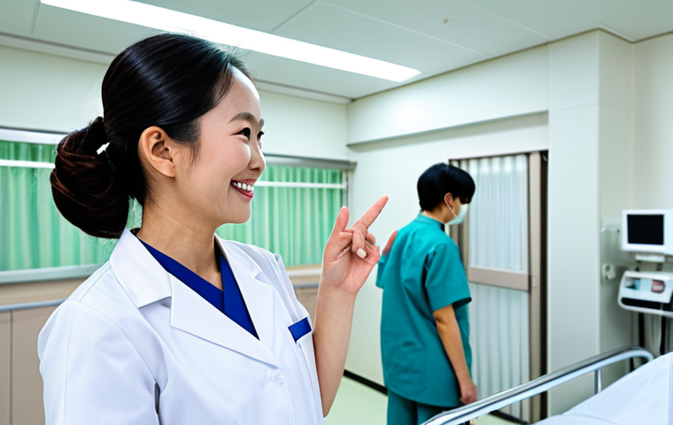 **

"A Vietnamese nurse in professional, modest attire, standing in a modern hospital ward in Japan. She is smiling and interacting with a patient. The background shows advanced medical equipment and a clean, bright environment.  Safe for work, appropriate content, fully clothed, professional, perfect anatomy, natural proportions, well-formed hands, proper finger count, family-friendly."

**